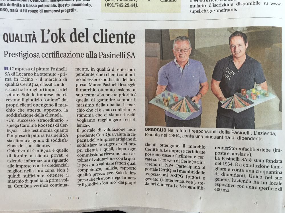 ----> Pasinelli Artikel
